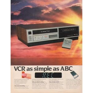 Quasar VCR Advertisement VHS‎ True Track System Remote Control Print Ad 1983
